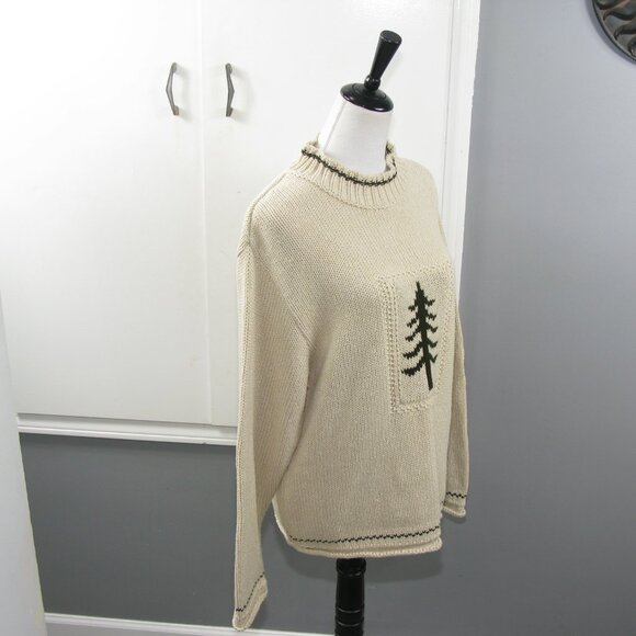 Cotton Country by Parkhurst Pine Tree Design Sweater Size XL - Picture 5 of 6